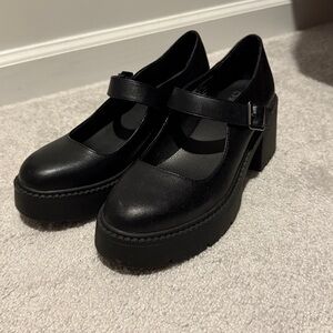 Black Mary Jane Platform Shoes NWOT